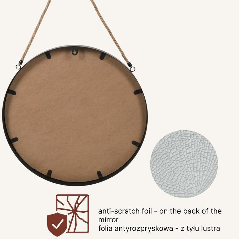 Stilovo, Tindra, lustro okrągłe, 50 cm