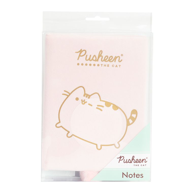 St.Majewski, Pusheen, notes pluszowy, różowy, linia, A5, 1 szt.