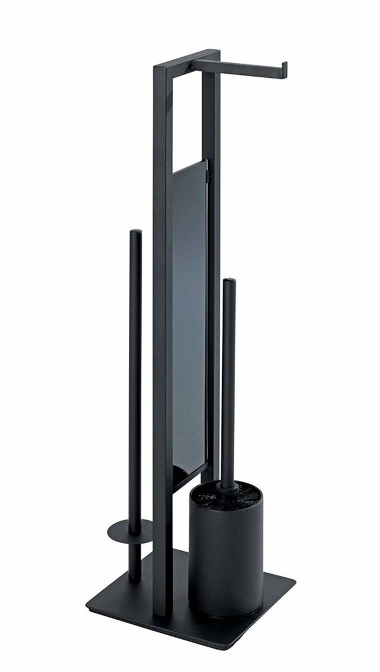 Stojak na papier i szczotkę toaletową, Rivalta, czarny