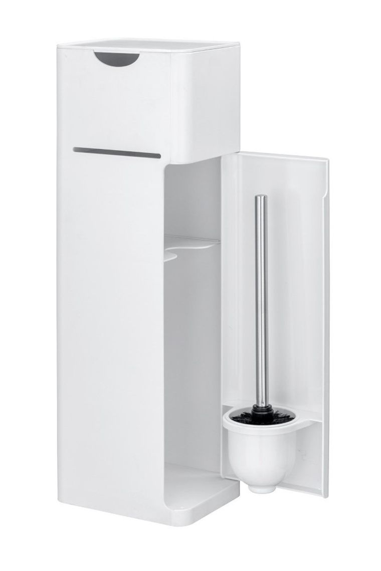 Stojak na papier toaletowy i szczotkę, Imon 6w1, biały