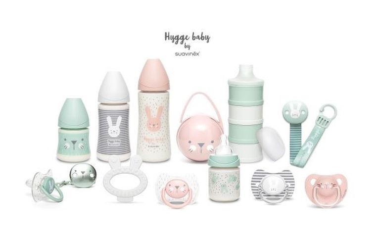 Suavinex, Hygge Baby, zestaw do karmienia, róż, 6m+