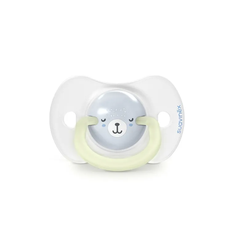 Suavinex, SX Pro, Wild & Free, smoczek fizjologiczny, niebieski, świecący, 0-6 m, 2 szt.