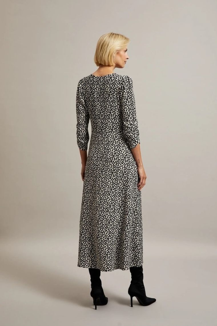 Sukienka damska, beżowa, Moodo