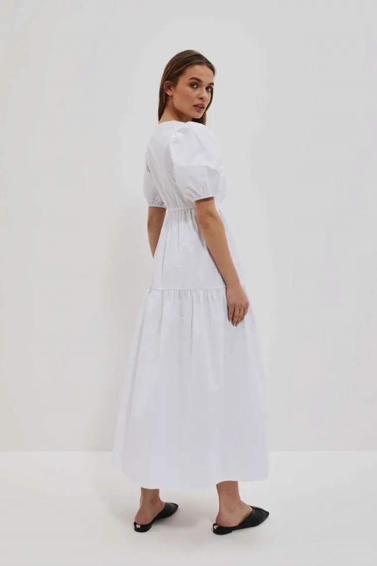 Sukienka damska, biała, Moodo