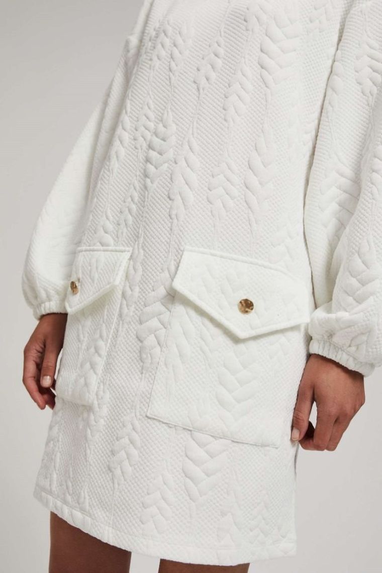 Sukienka damska, biała, Moodo