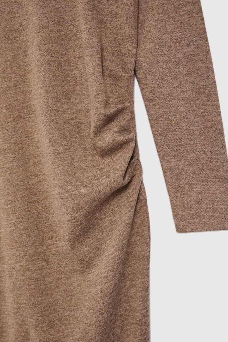 Sukienka damska, brązowa, Moodo