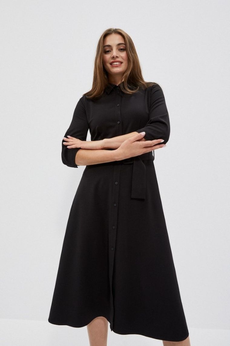 Sukienka damska, czarna, Moodo