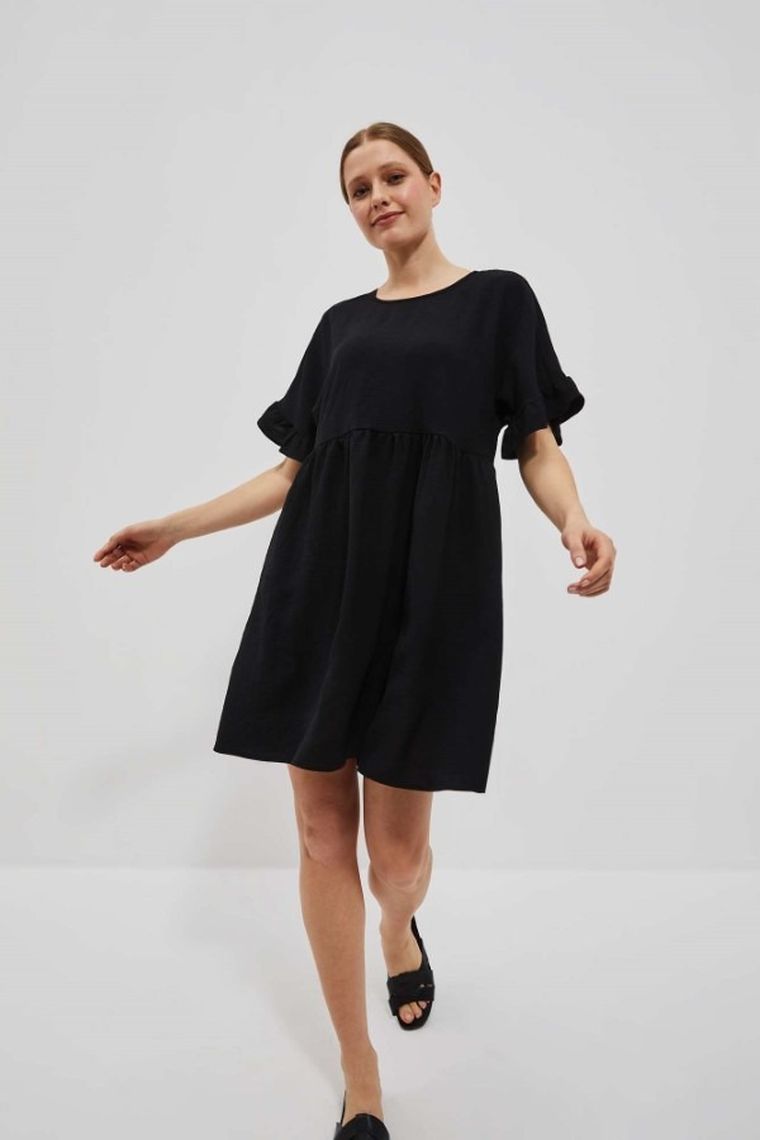 Sukienka damska, czarna, Moodo