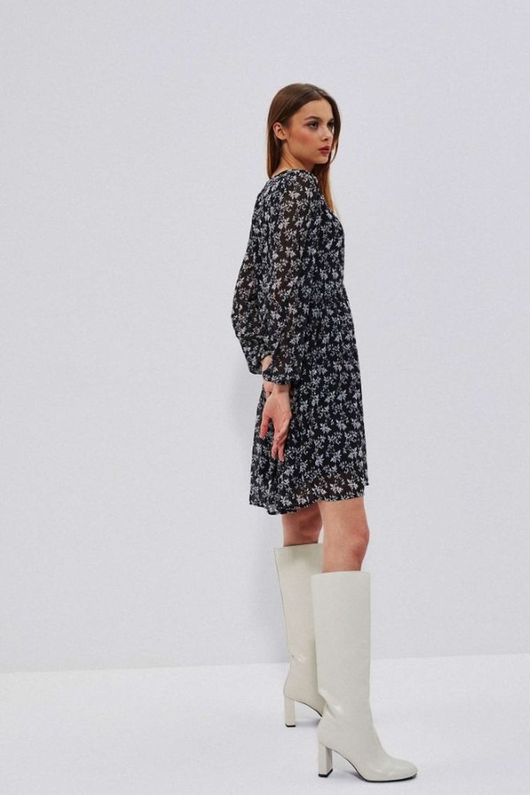 Sukienka damska, czarna, Moodo