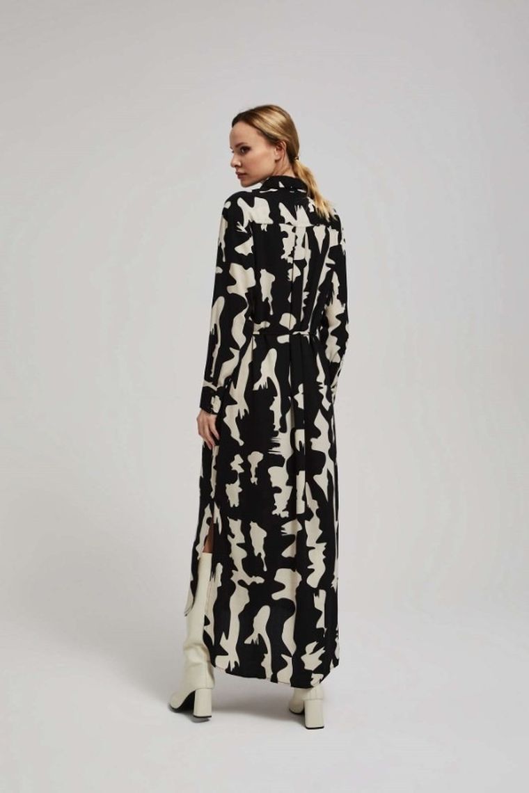 Sukienka damska, czarna, Moodo