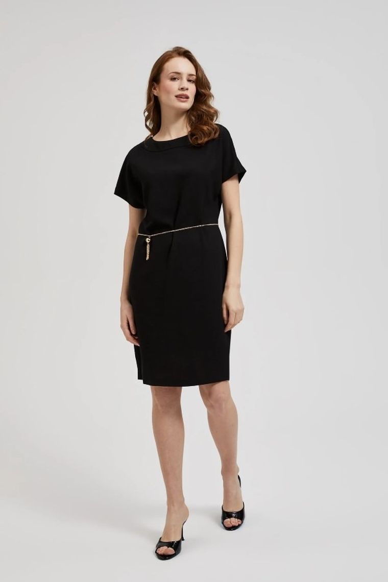 Sukienka damska, czarna, Moodo