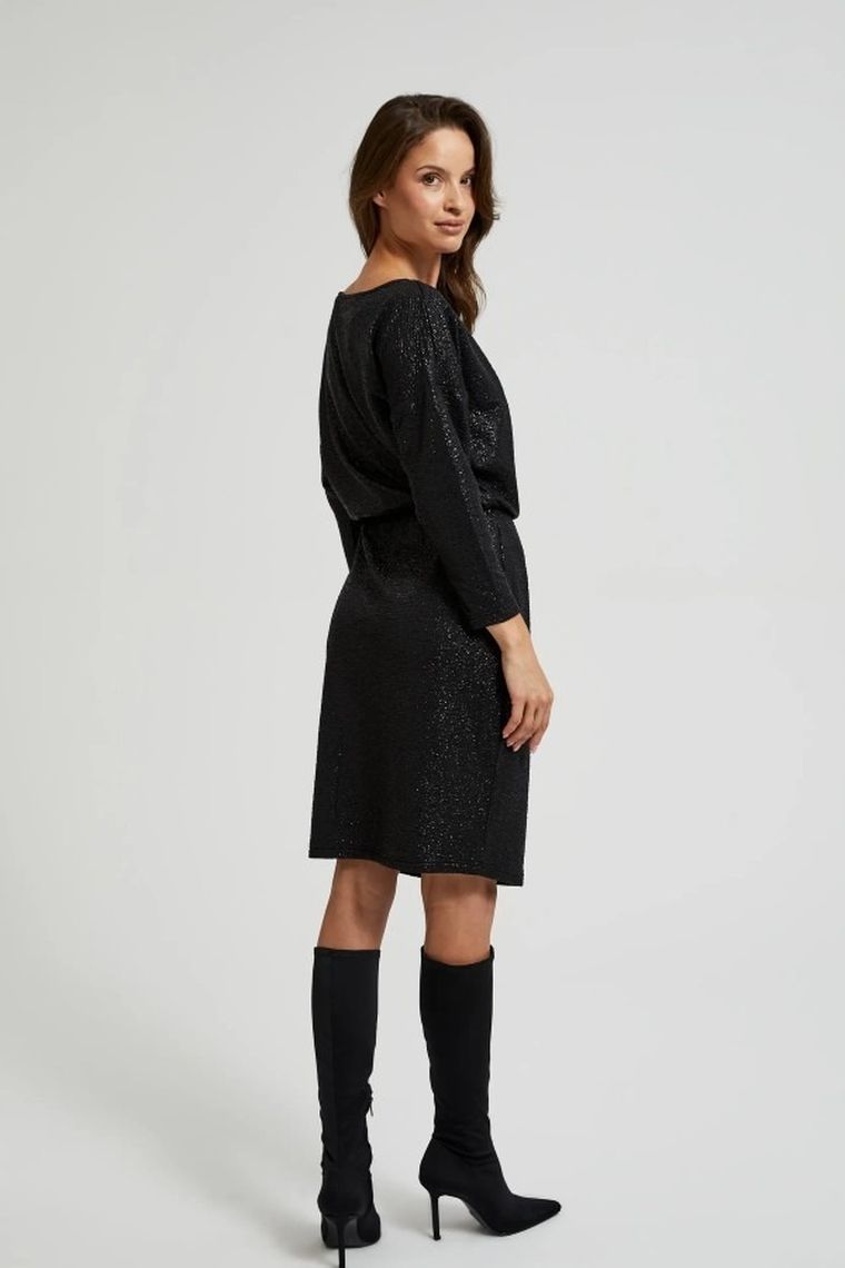 Sukienka damska, czarna, Moodo