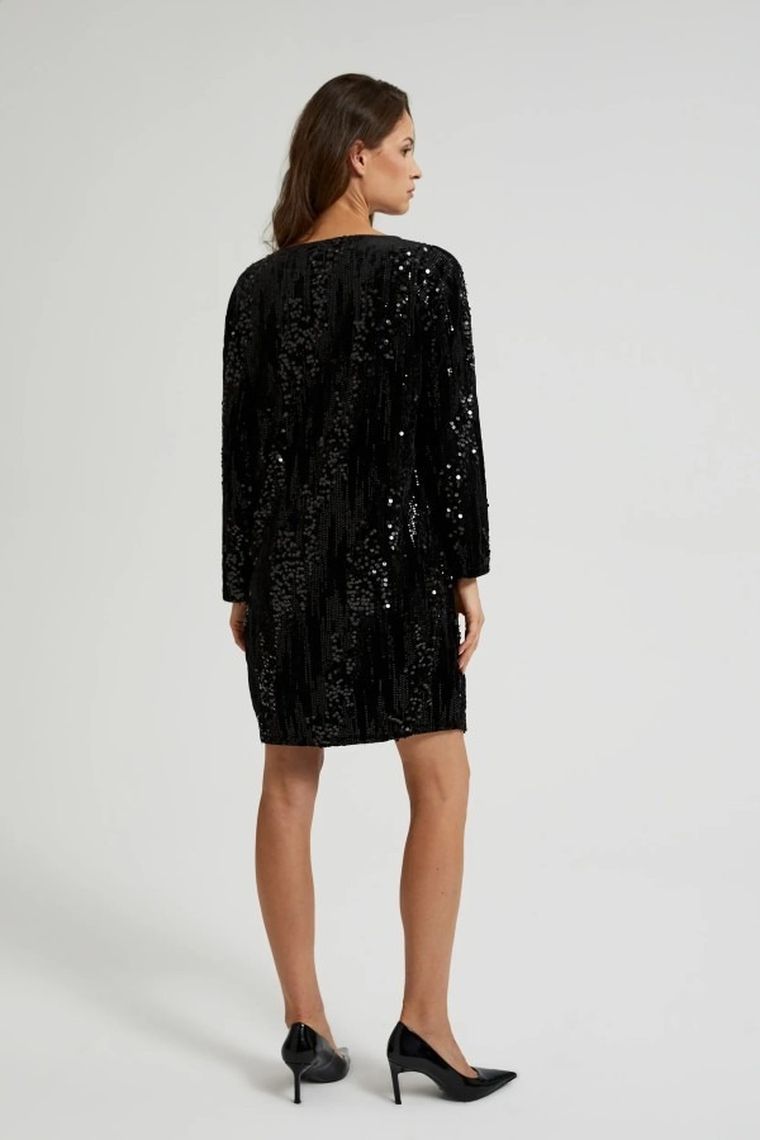 Sukienka damska, czarna, Moodo