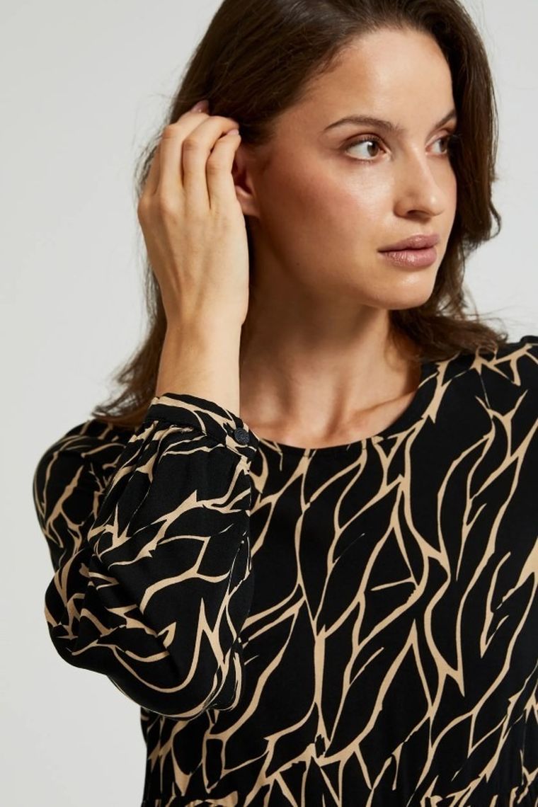 Sukienka damska, czarna, Moodo