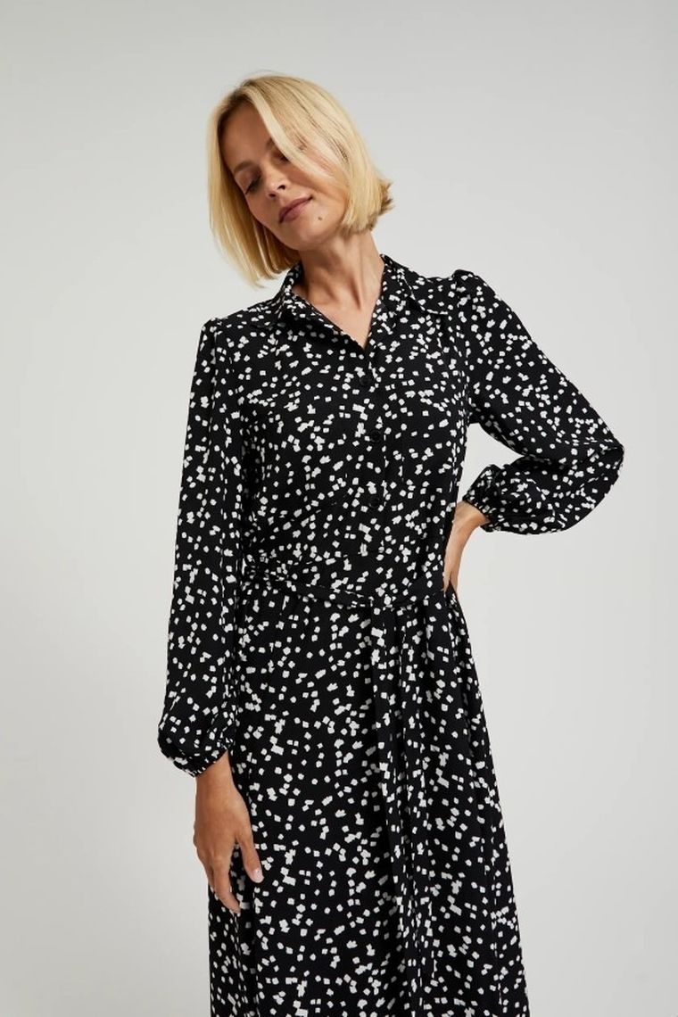 Sukienka damska, czarna, Moodo