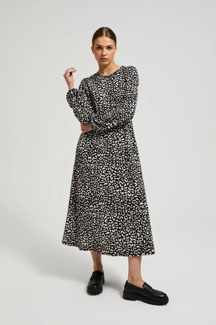 Sukienka damska, czarna, Moodo