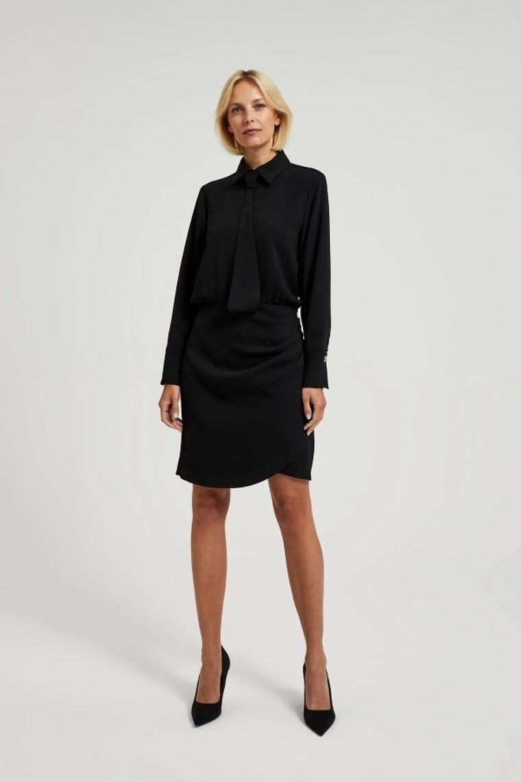 Sukienka damska, czarna, Moodo