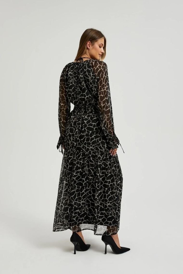 Sukienka damska, czarna, Moodo