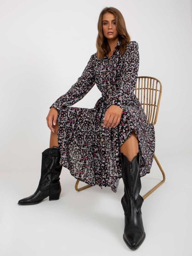 Sukienka damska, czarna, Rue Paris