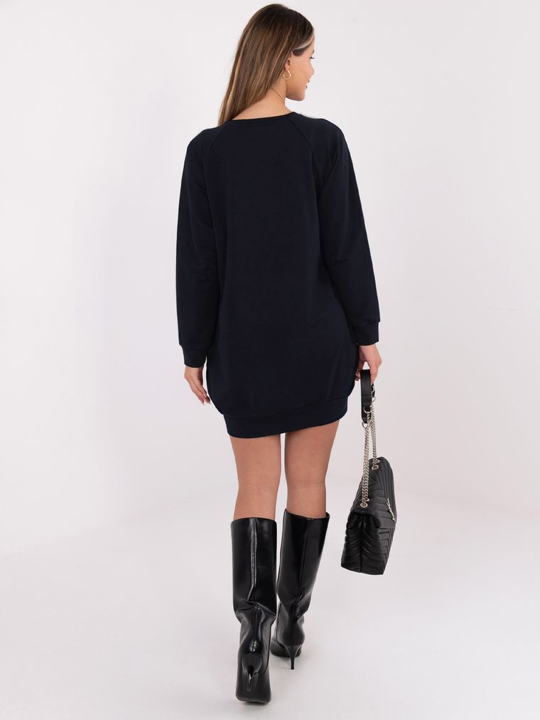 Sukienka damska, granatowa, Basic Feel Good