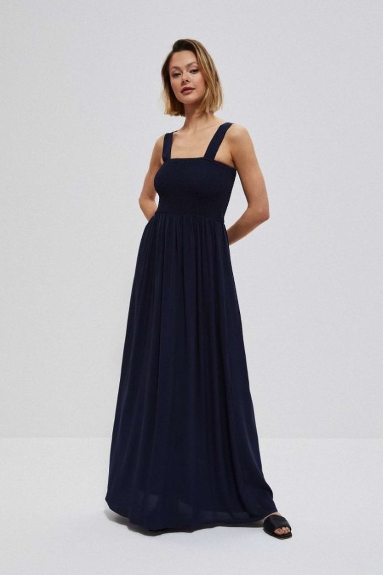 Sukienka damska, granatowa, Moodo