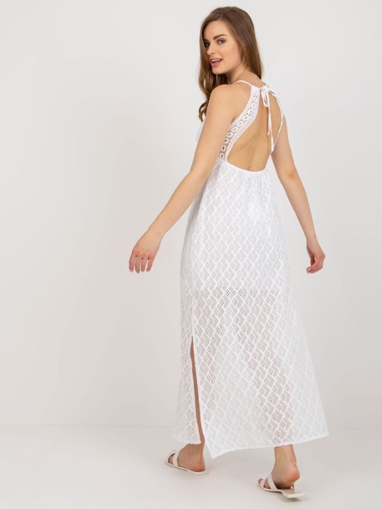 Sukienka damska na ramiączka, biała, Och Bella