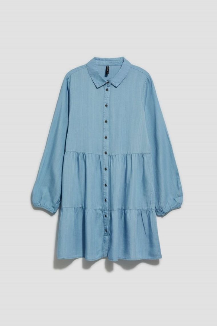 Sukienka damska, niebieska, Moodo