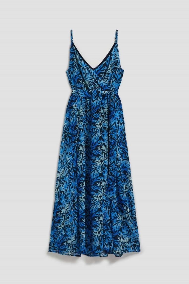 Sukienka damska, niebieska, Moodo