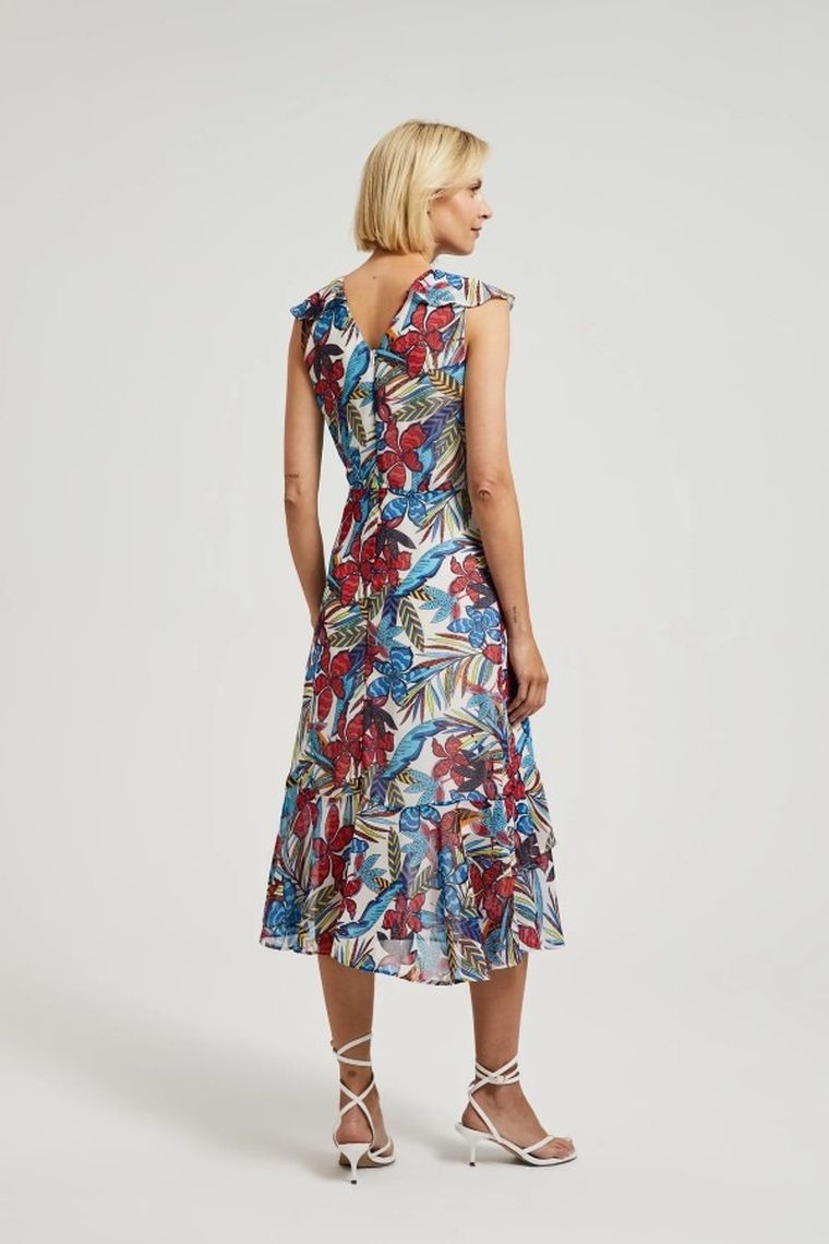 Sukienka damska, niebieska, Moodo