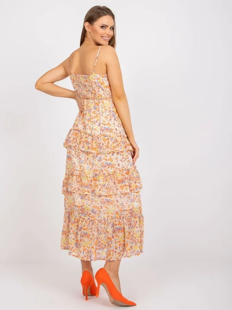 Sukienka damska, pomarańczowa, Factory Price