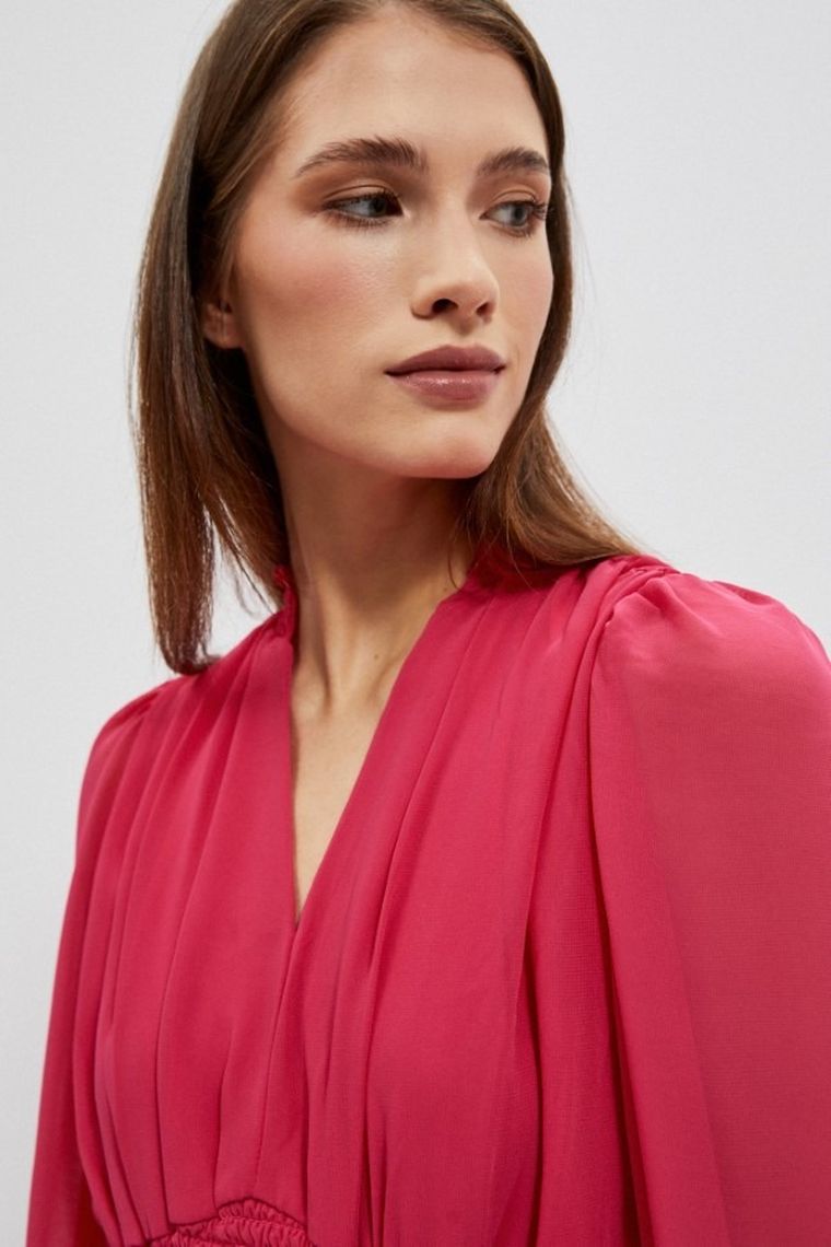 Sukienka damska, różowa, Moodo