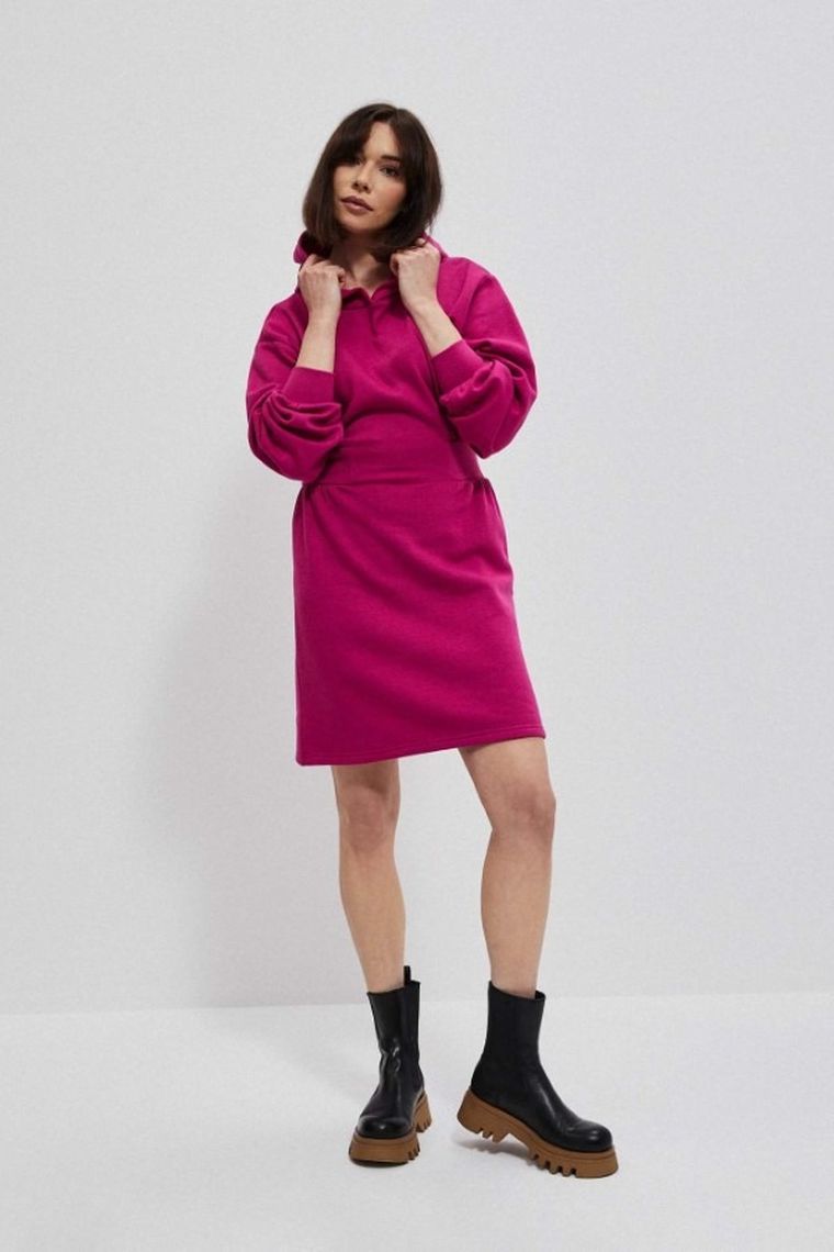 Sukienka damska, różowa, Moodo