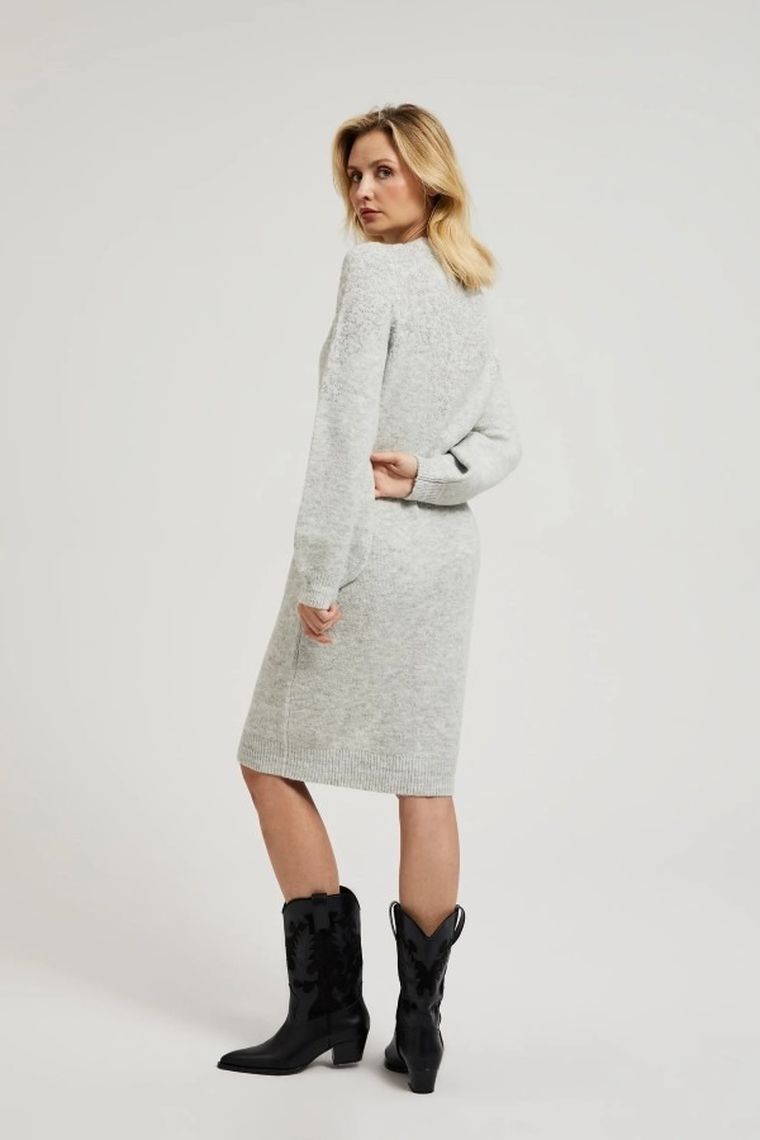 Sukienka damska, szara, Moodo