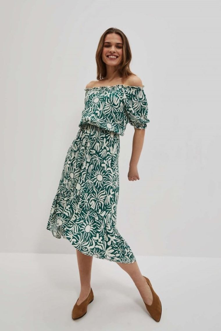 Sukienka damska, zielona, Moodo