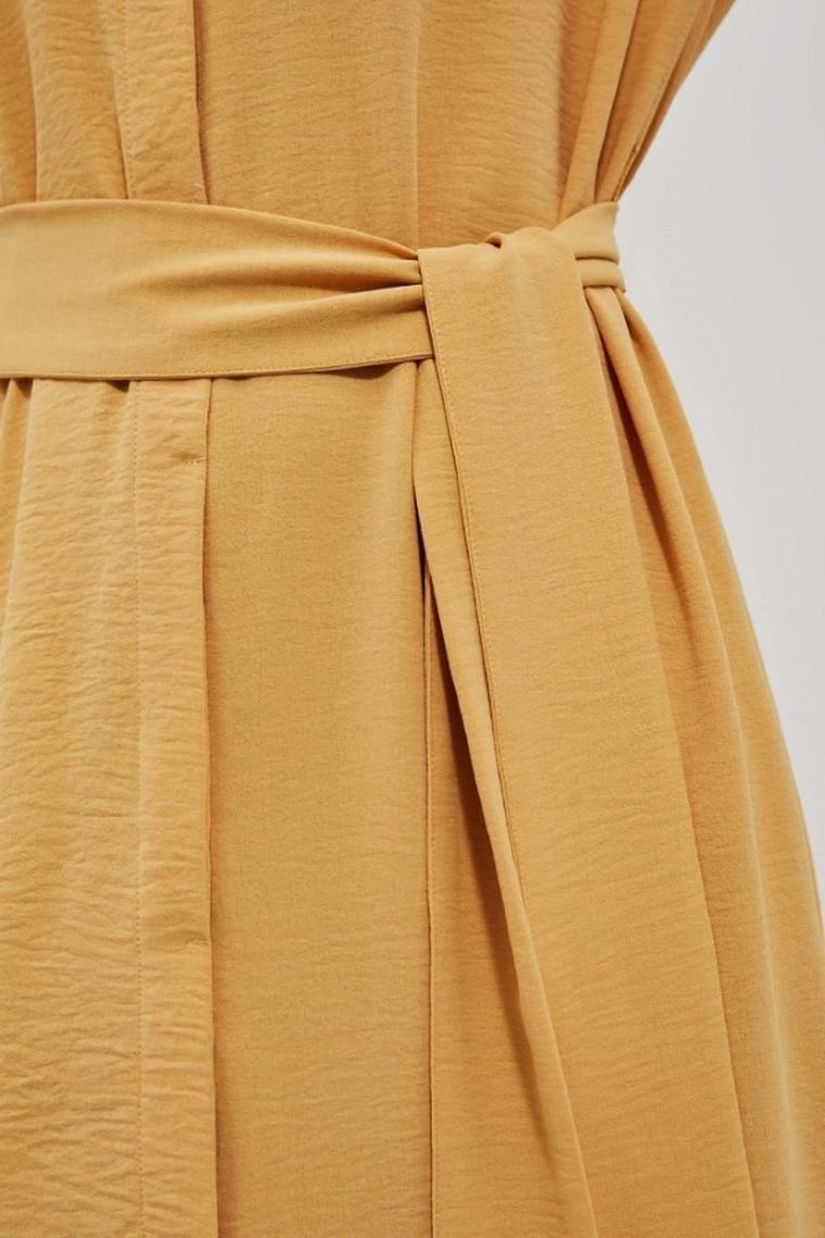 Sukienka damska, żółta, Moodo