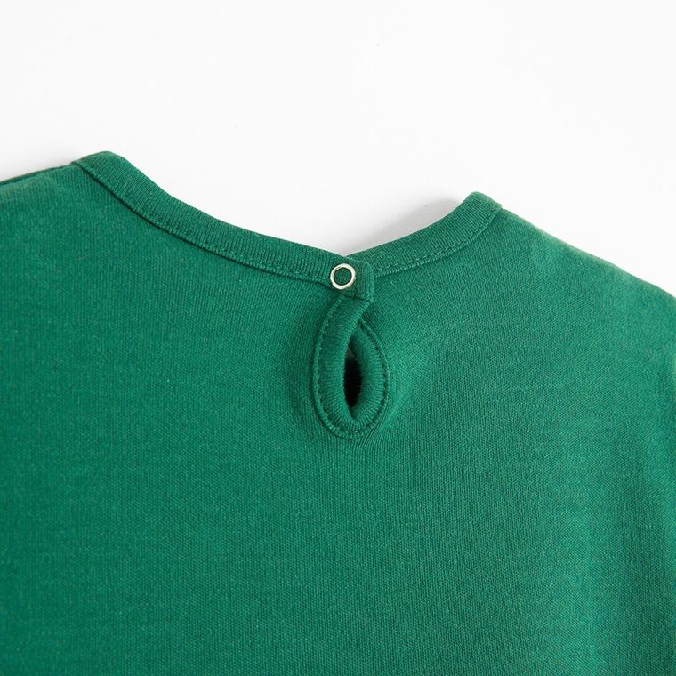 Sukienka dziewczęca z długim rękawem, zielona, Nicol