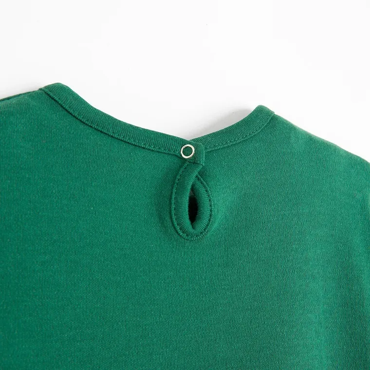 Sukienka dziewczęca z długim rękawem, zielona, Nicol