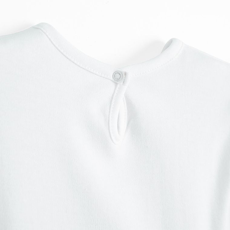 Sukienka dziewczęca z krótkim rękawem, biało-czarna, Nicol