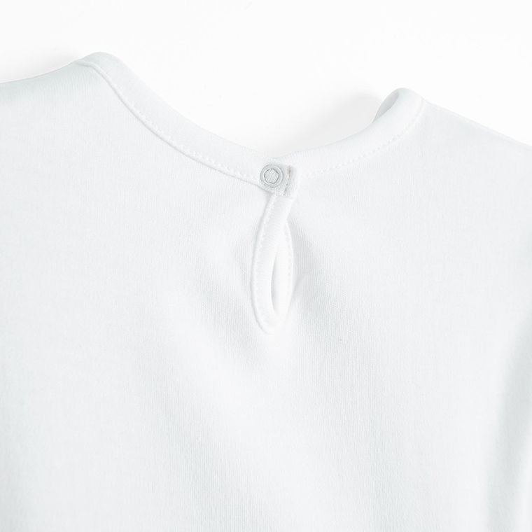 Sukienka dziewczęca z krótkim rękawem, biało-czarna, Nicol