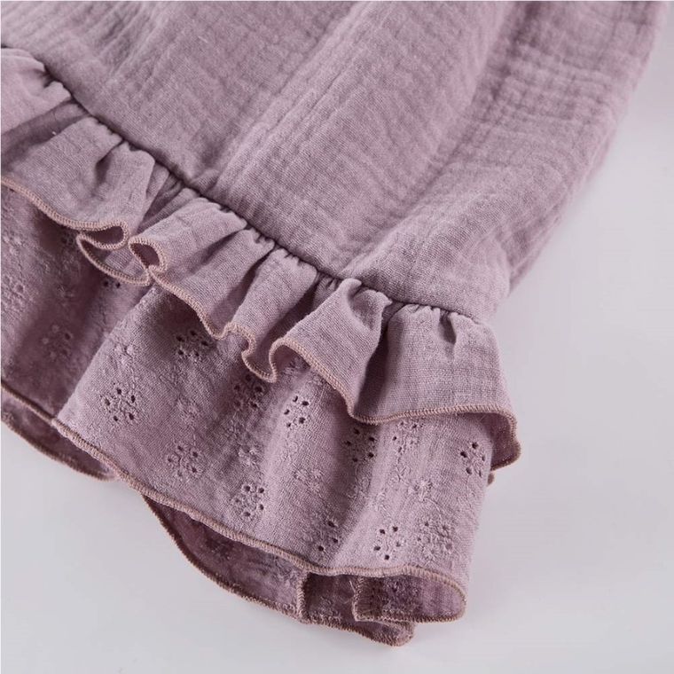 Sukienka dziewczęca z krótkim rękawem, fioletowa, Eevi