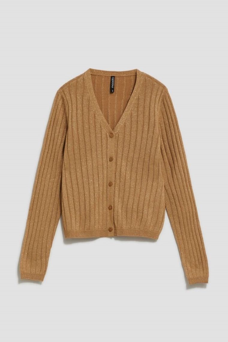 Sweter damski, beżowy, Moodo