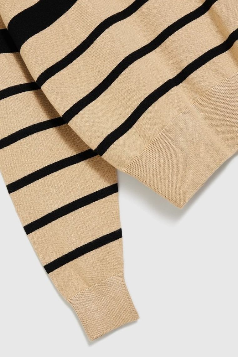 Sweter damski, beżowy, Moodo