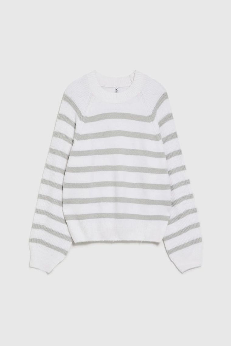 Sweter damski, biały, Moodo