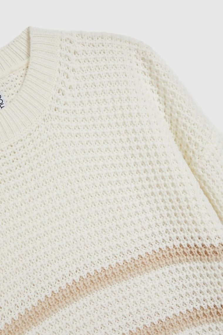 Sweter damski, biały, Moodo