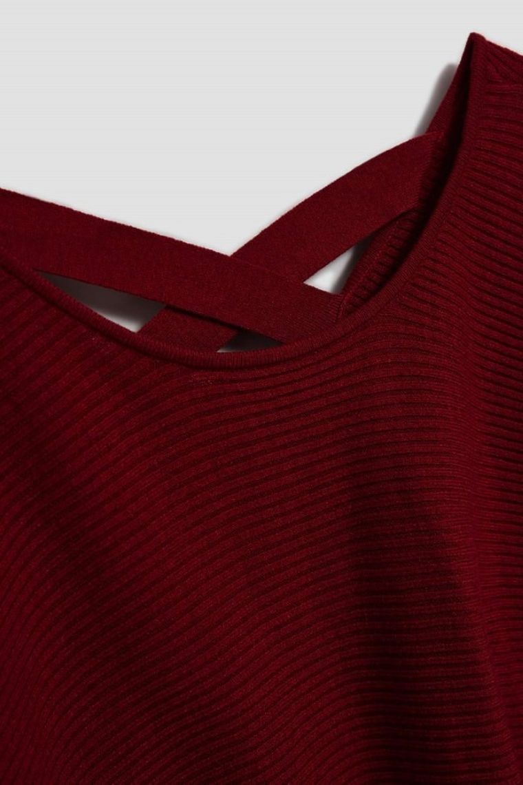 Sweter damski, czerwony, Moodo