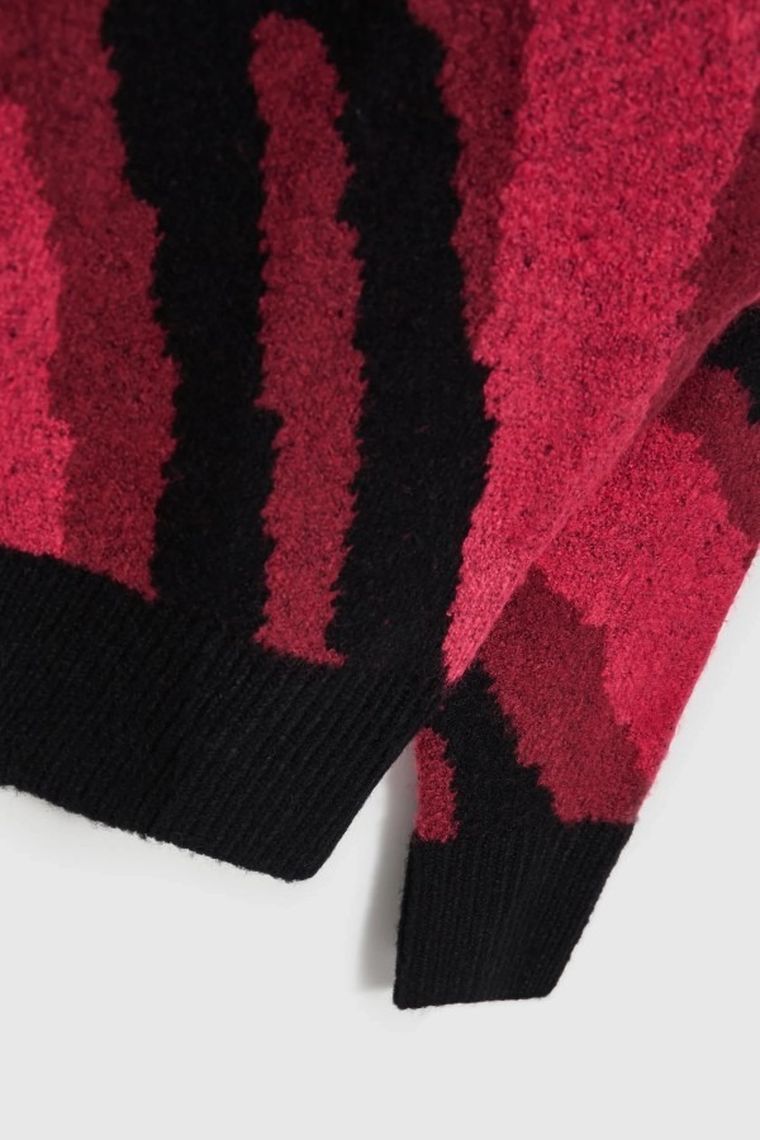 Sweter damski, czerwony, Moodo