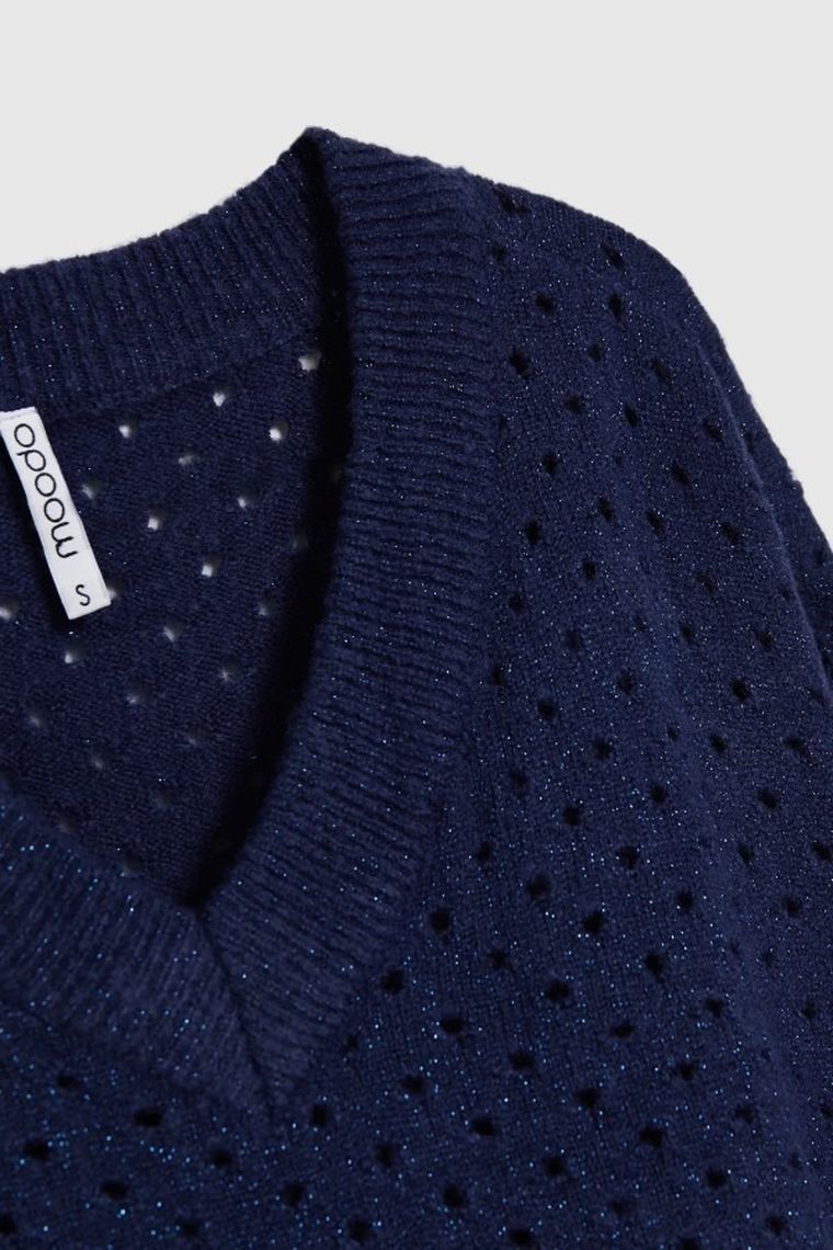 Sweter damski, granatowy, Moodo