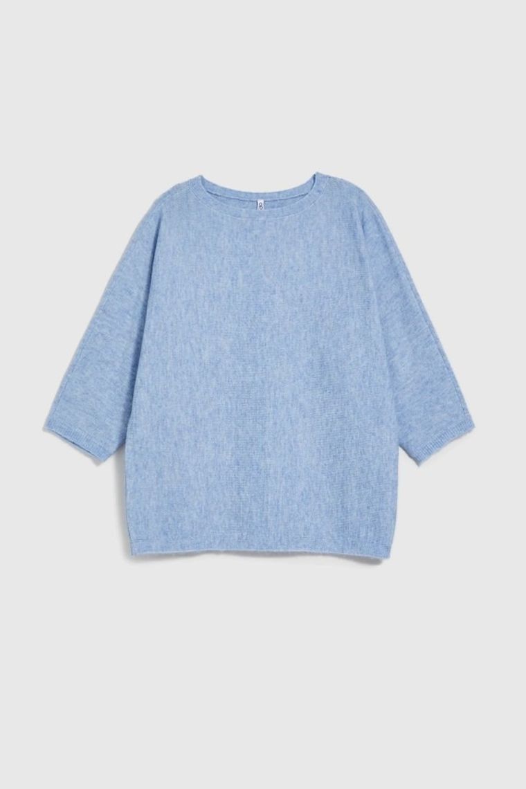 Sweter damski, niebieski, Moodo