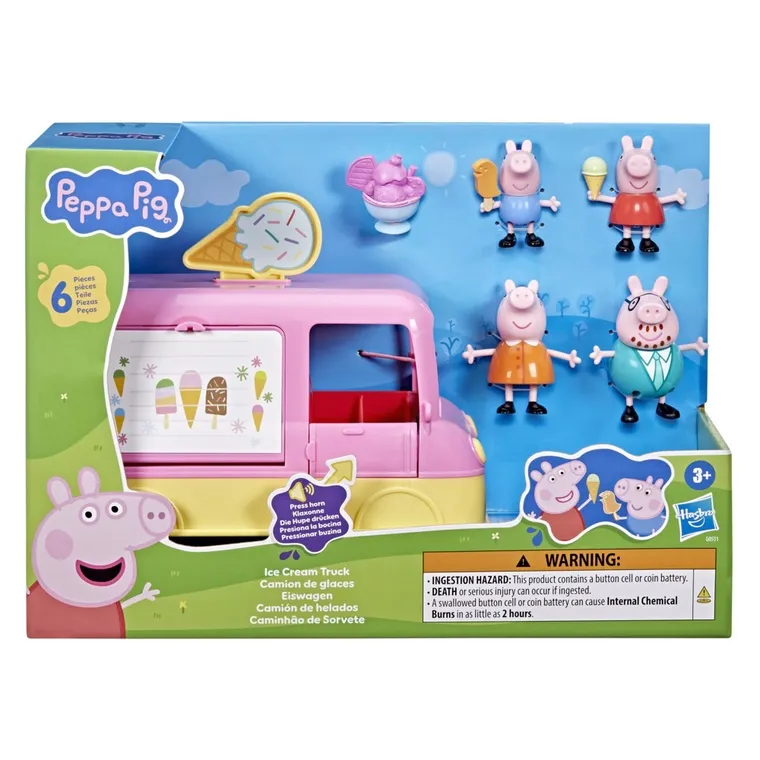 Świnka Peppa, Furgonetka z lodami, zestaw z figurkami