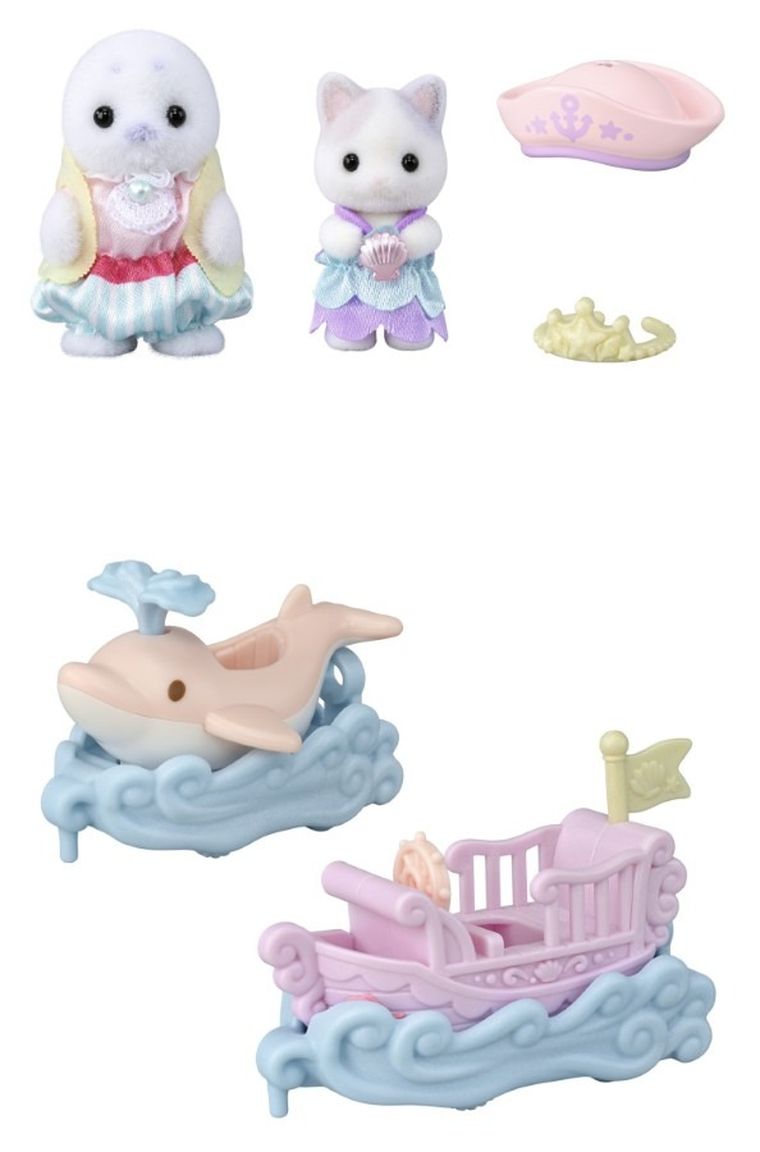 Sylvanian Families, Morskie pojazdy w parku rozrywki, zestaw z figurkami, 5820